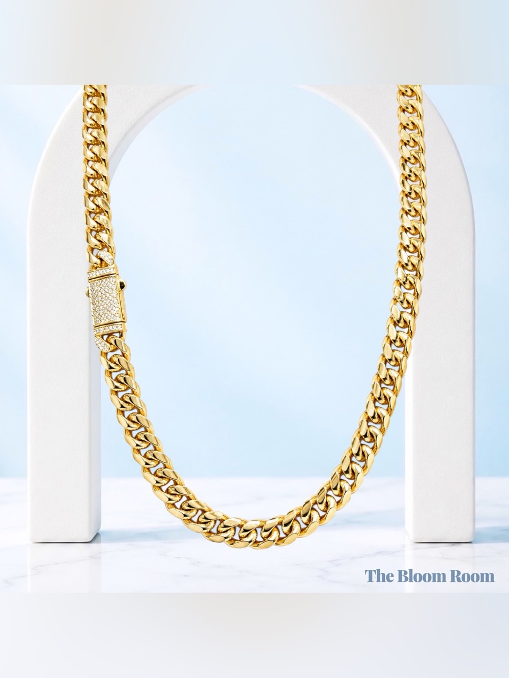 Verra 10MM Cuban Necklace | 18K Gold Layered